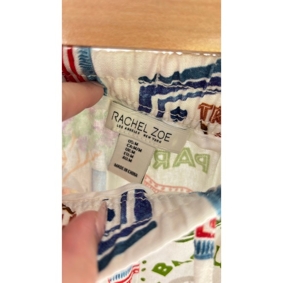 NWT Rachel‎ Zoe Paris Sao Paulo Baguette Print Wide Leg Pants Size M - Picture 8 of 10